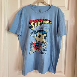 Funko Pop DC SUPERMAN The Man Of Steele Blue T-Shirt Short Sleeve Tee